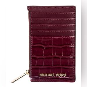 Michael Kors Croc-Embossed Card case